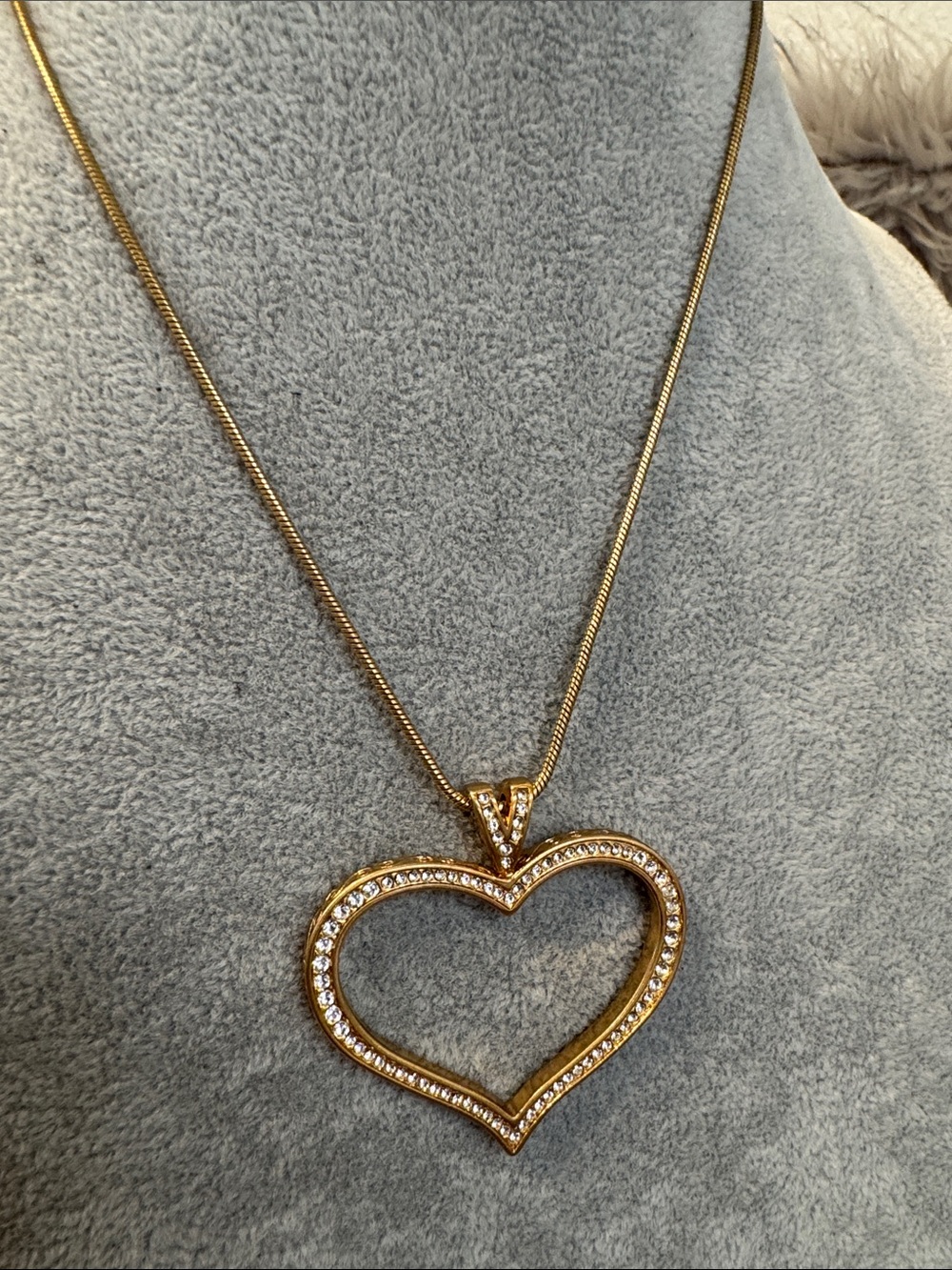 Brighton Gold Tone Heart Pendant Necklace with Crystals - Women Jewelry